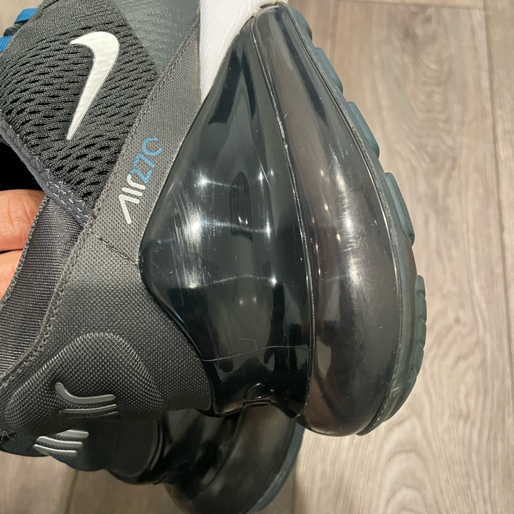 Nike Air Max 270 Black with Blue Highlights - Picture 7 of 9